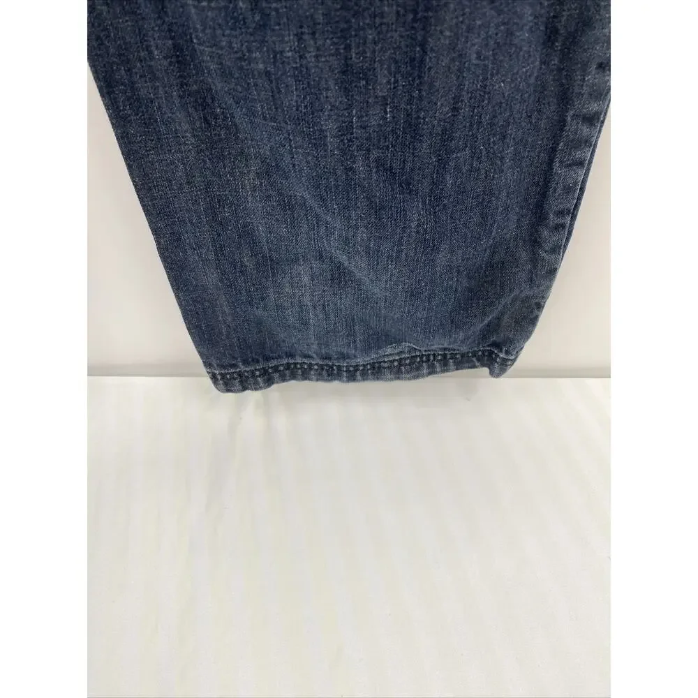 8732 Eight 732 Men's Sz Actual 34x32 Tag 36x34 Dark Wash Embroidered Denim Jeans